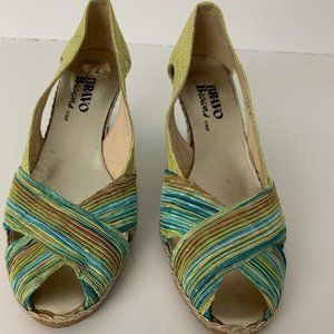 Vintage Bravo Browns Y2K Metallic Green Wedge